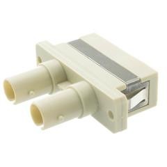 Cable Wholesale Fiber Optic Adapter, ST Female to SC Female, Duplex, Plastic Housing