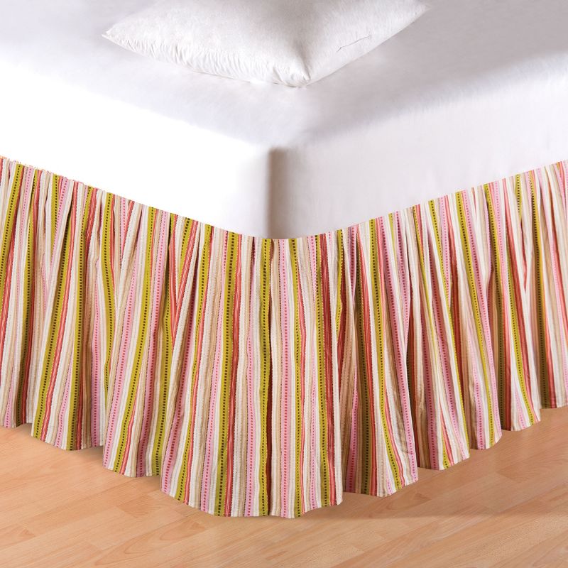 C&F Home Celine Stripes Twin Bed Skirt Drop Length: 18 inches