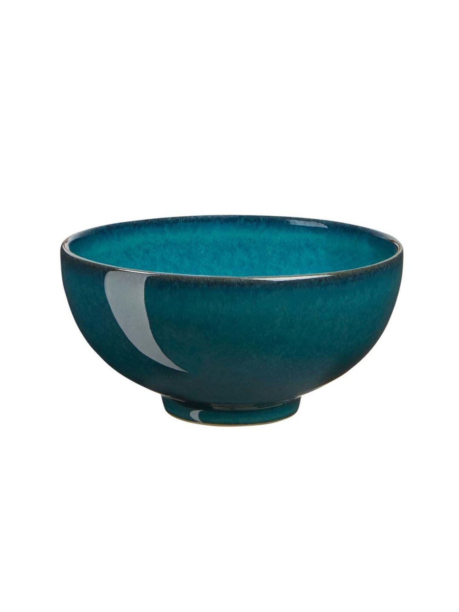 DENBY Greenwich Teal Blue Stoneware 13 cm Rice Bowl (0.48 L)- Set of 1