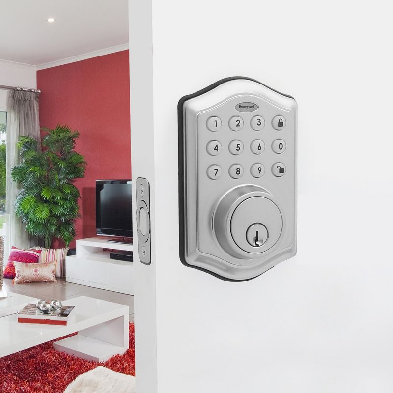 Honeywell Electronic Deadbolt- Satin Nickel