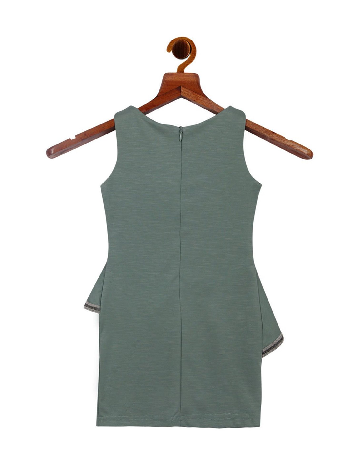 Tiny Girl Kids Pista Green Embellished Dress