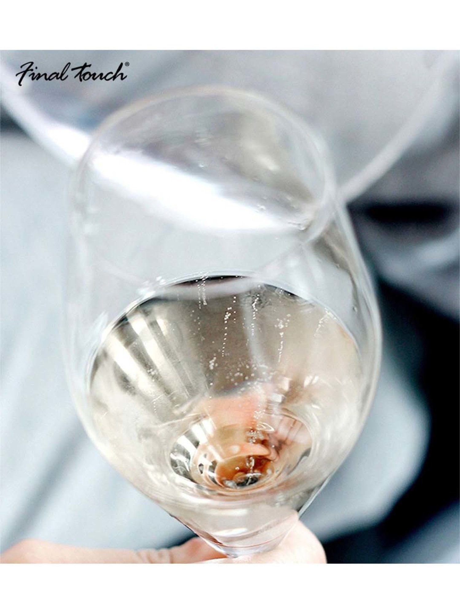 Final Touch 4-Piece Transparent Champagne Glass Set