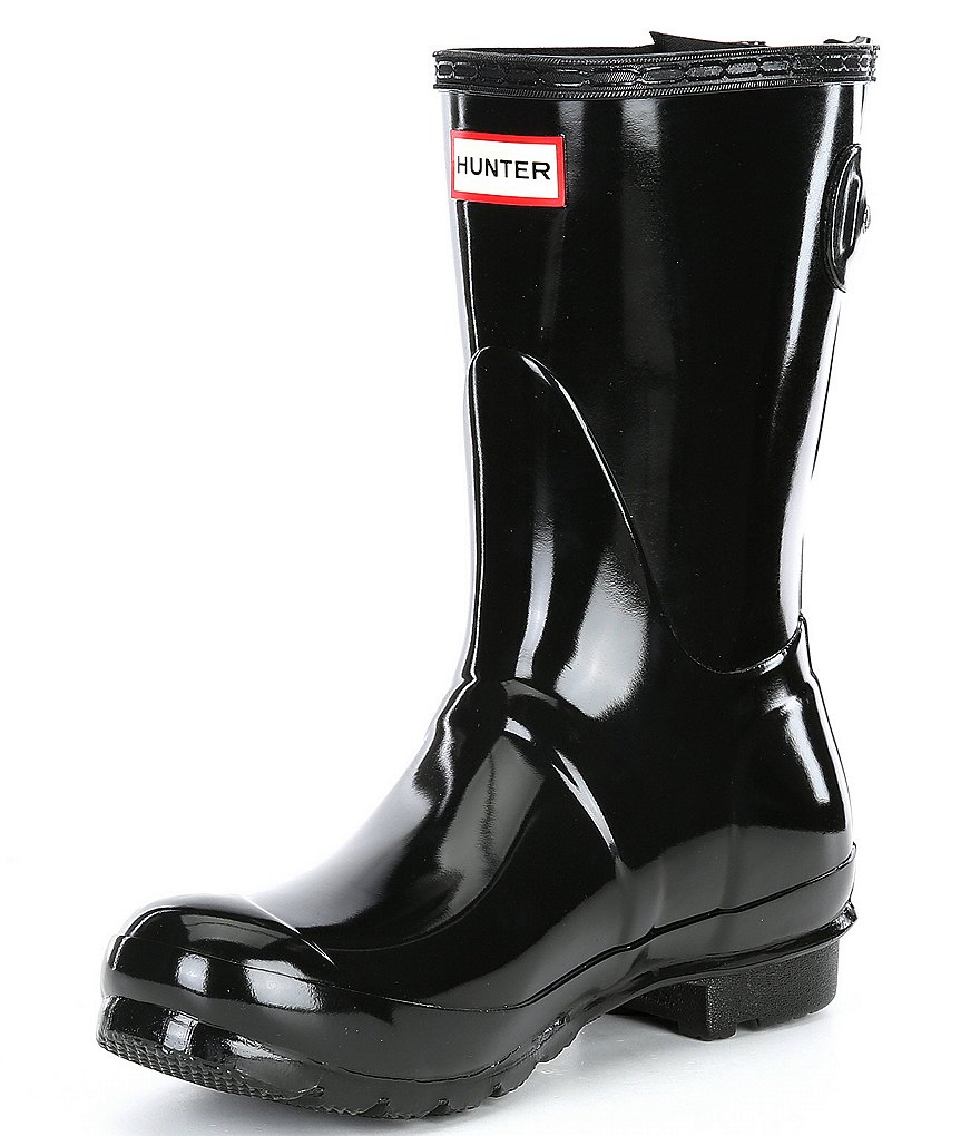 Hunter Back Adjustable Short Gloss Rain Boots