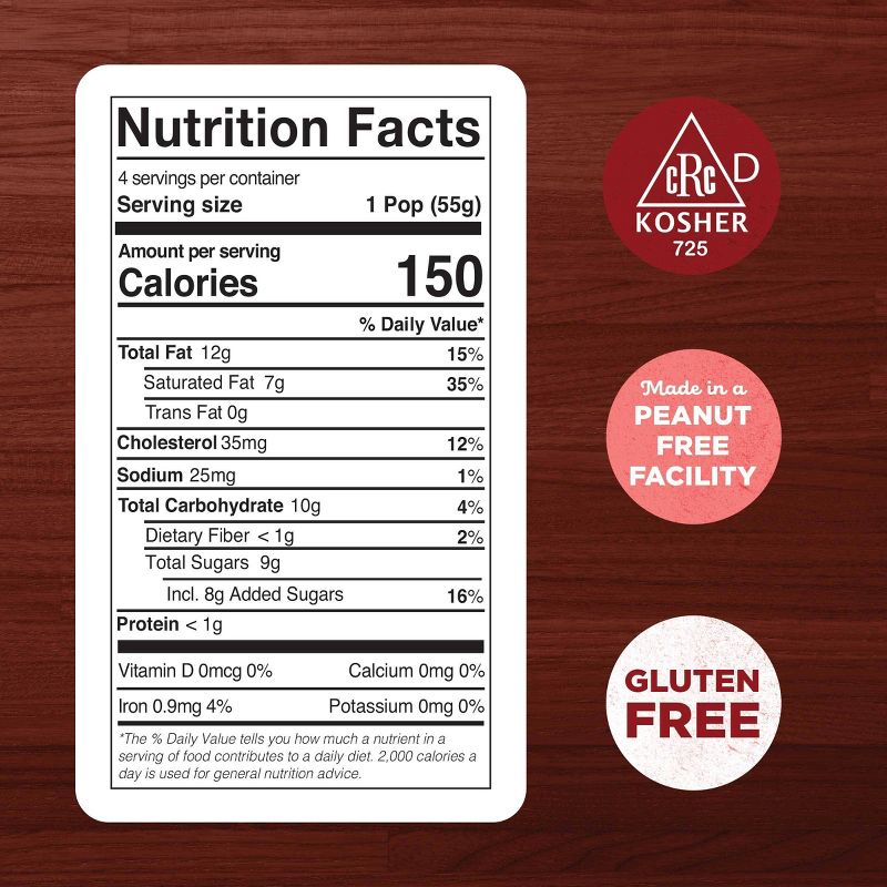 JonnyPops Dark Chocolate & Cream Frozen Bars - 4pk/8.25oz