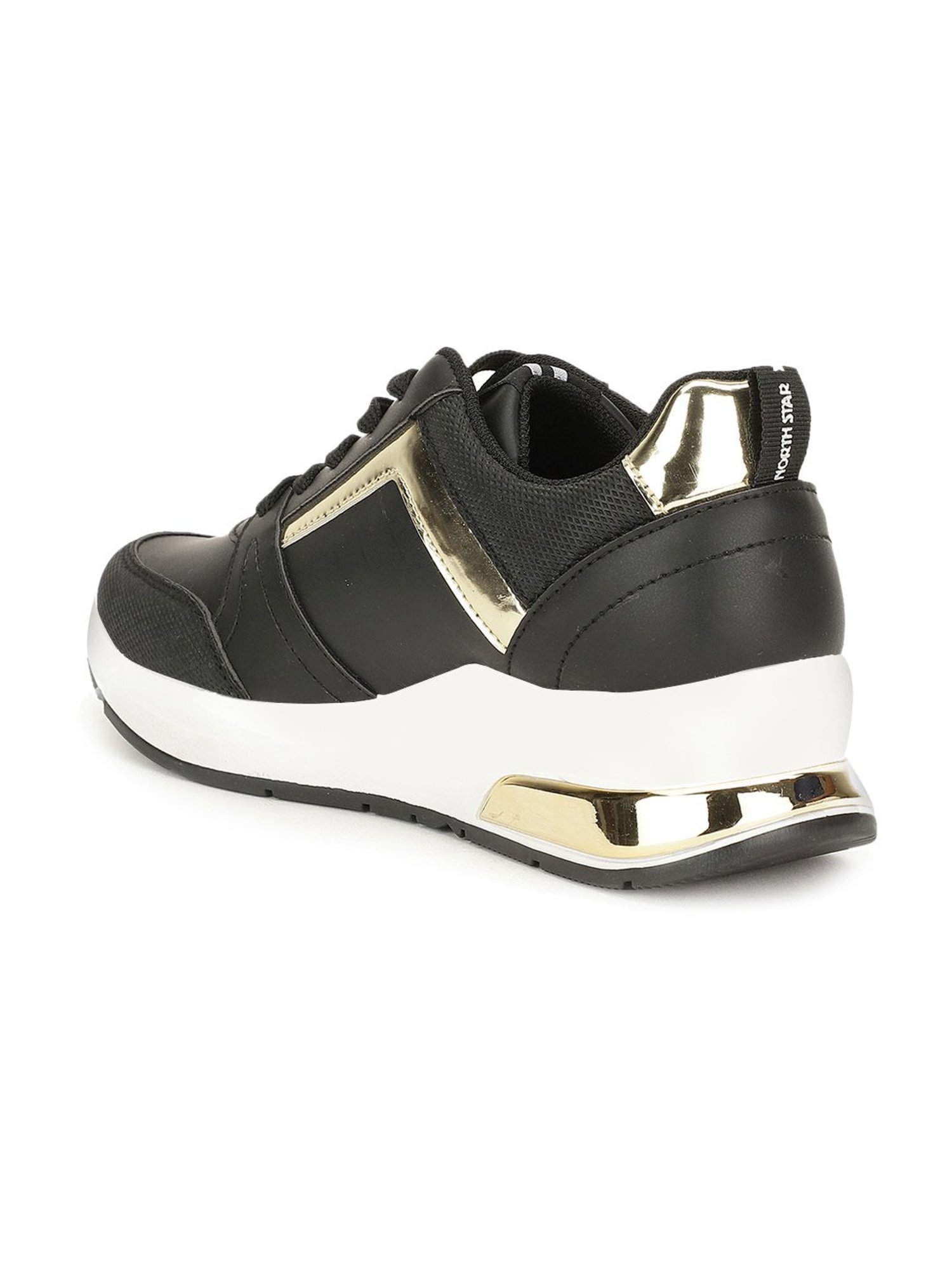 North Star by Bata Women's Black Running Shoes