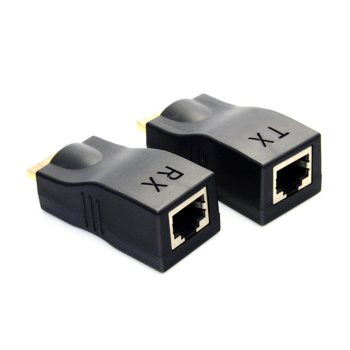 RJ45 to HDMI 1.4 Extender Over Single Ethernet LAN RJ45 CAT5E CAT6 30m