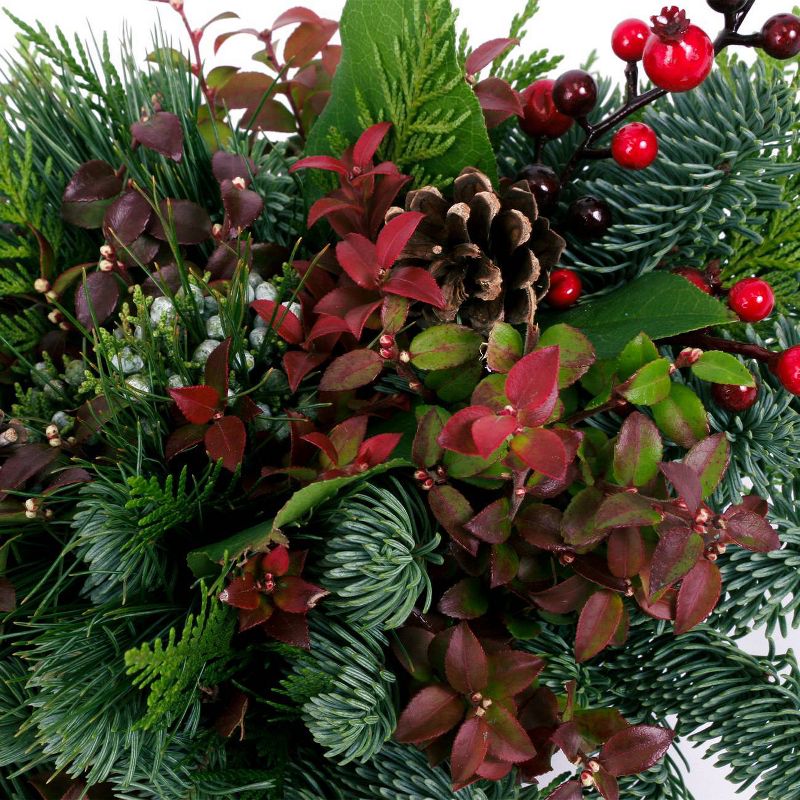 Live Fresh Cut Pacific Northwest Classic Berry Merry Centerpiece - Van Zyverden