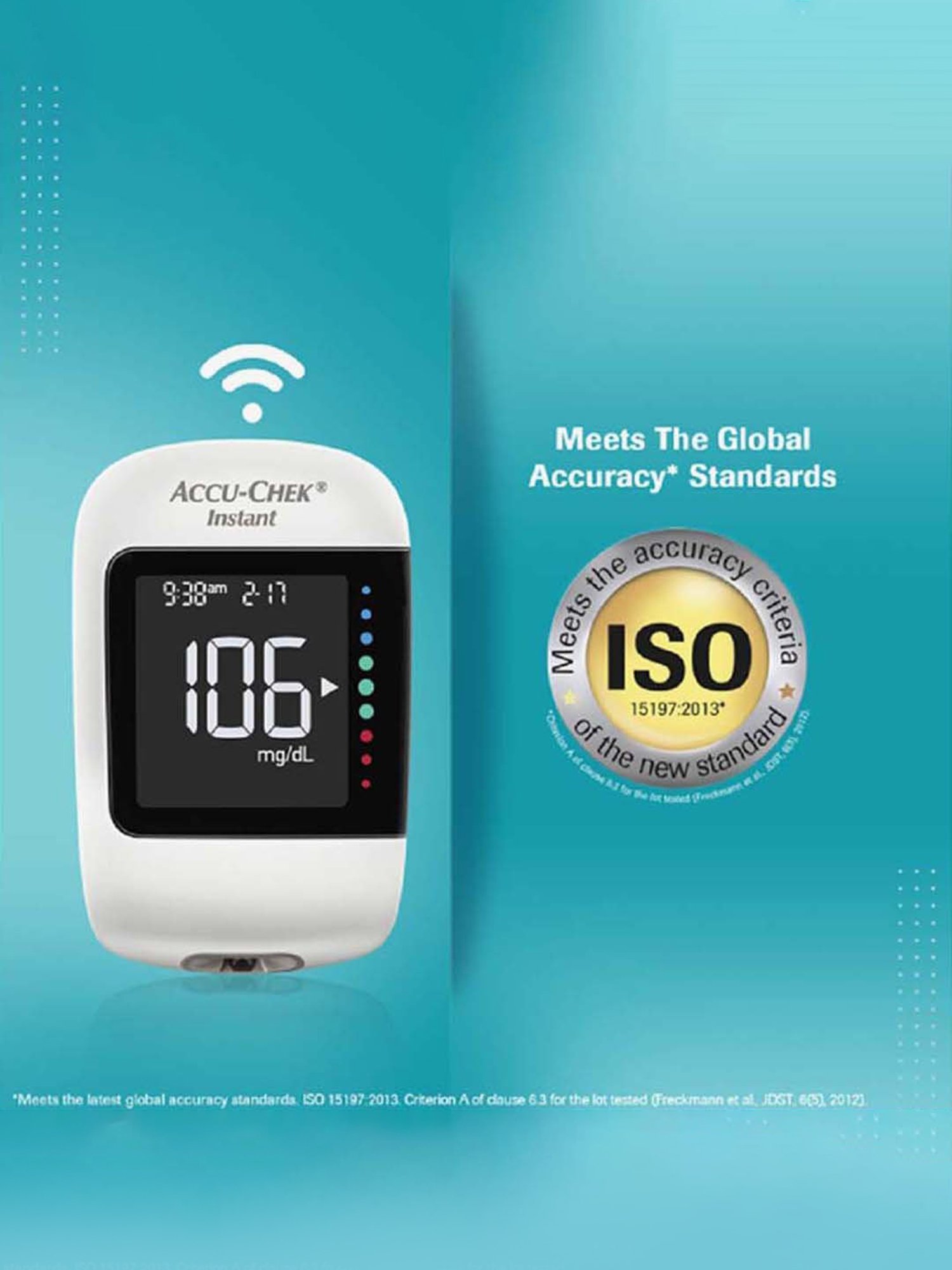 Accu Chek Instant Glucometer with 10 Test Strips (White)