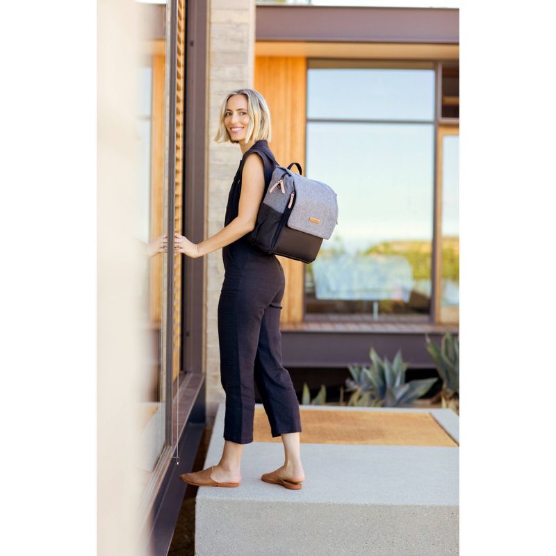 Petunia Pickle Bottom Boxy Diaper Bag - Graphite/ Black