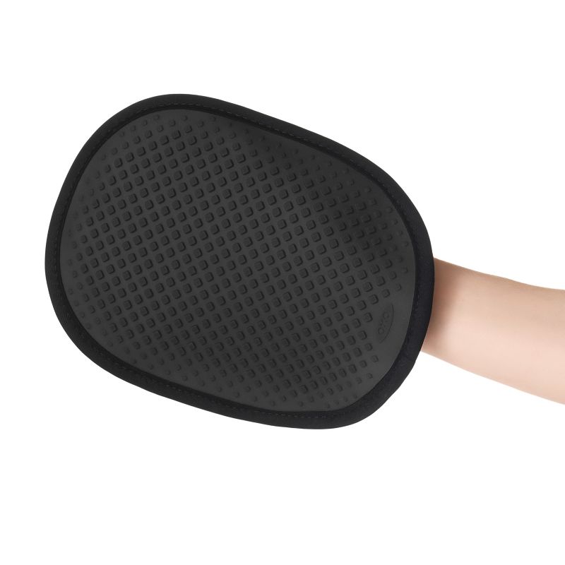 2pk Cotton Buffalo Check Oven Mitt Set Black - Design Imports