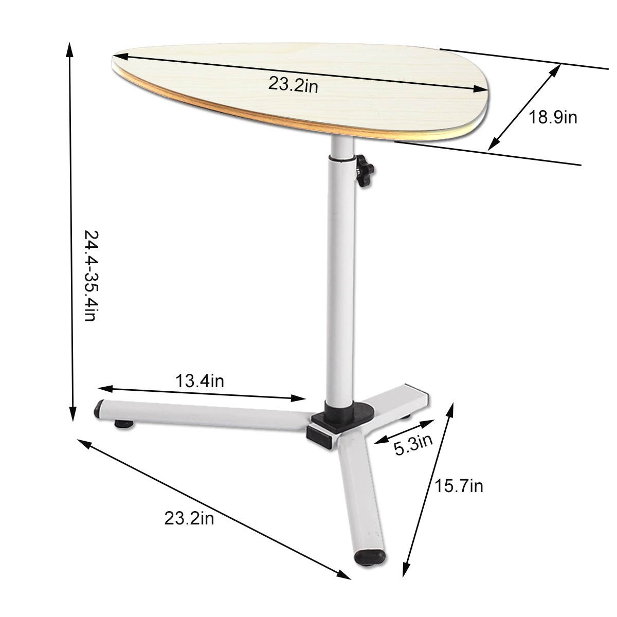 Adjustable Height & AngleNotebook Laptop Sofa Desk Overbed Food Table Stand