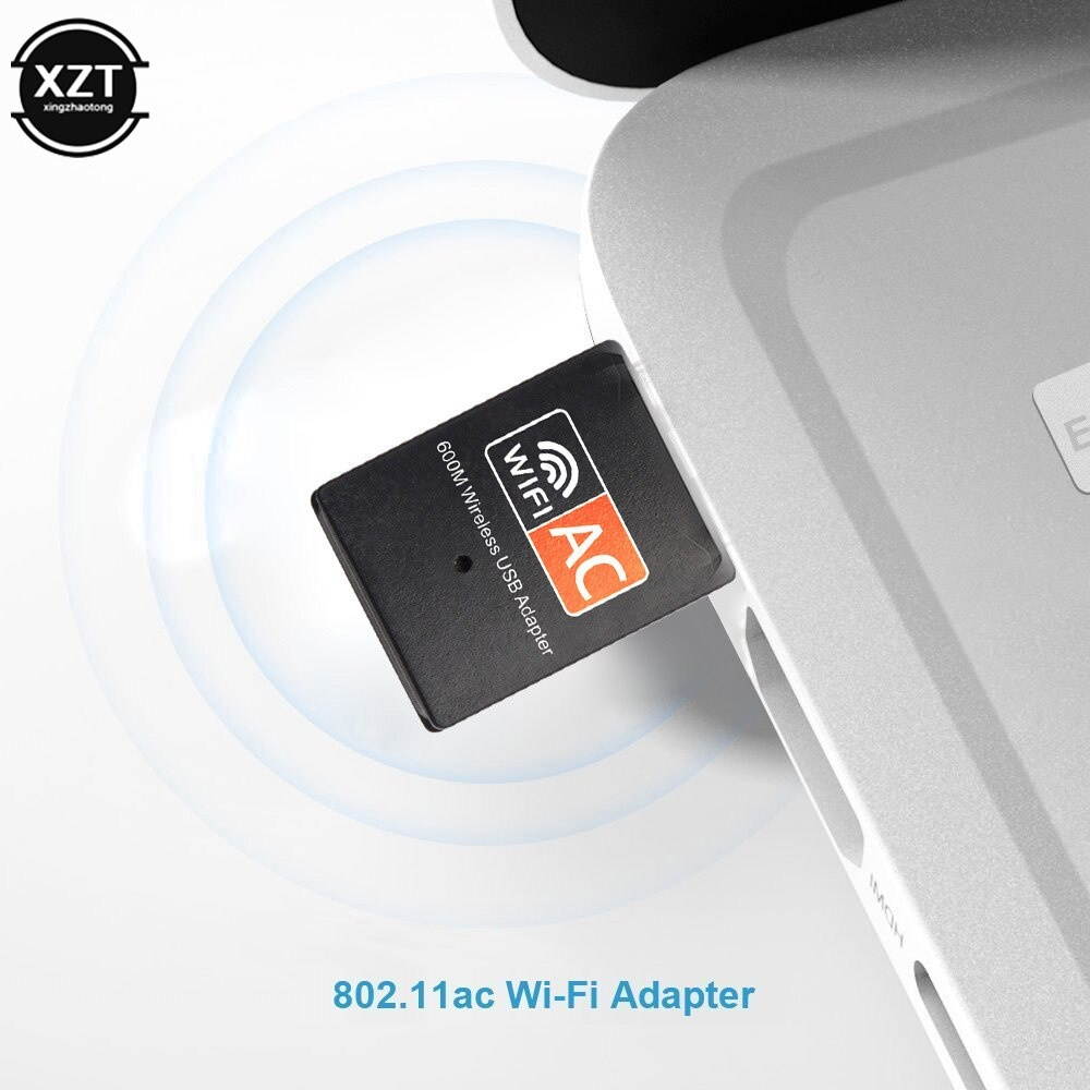 USB Wireless WiFi Network Card 600Mbps Adapter 2.4GHz 5GHz Antenna Dual Band RTL8811 802.11b/n/g/ac Mini Receiver for Computer