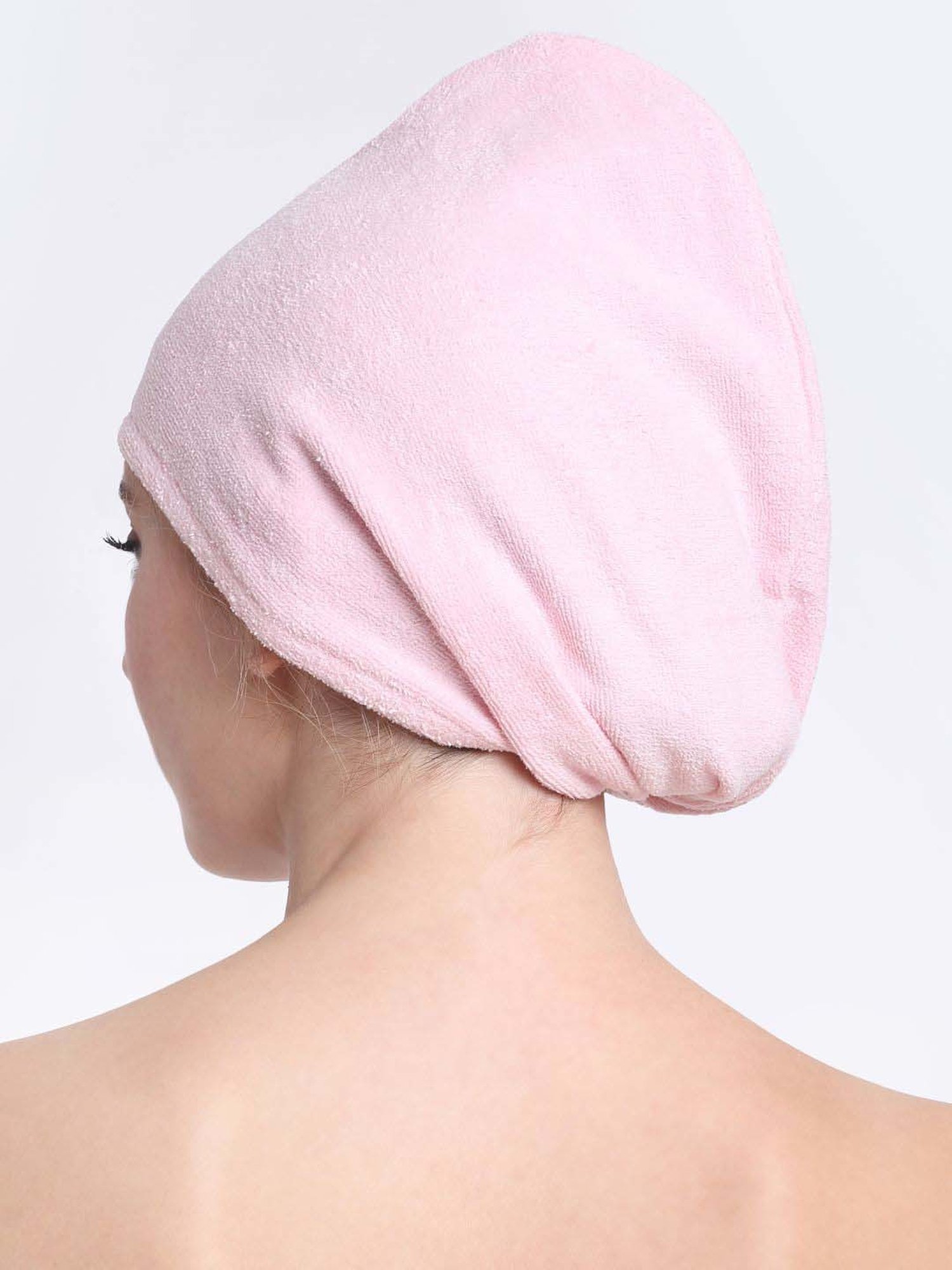 Creeva Luxury Baby Pink Cotton 380 GSM Hair Wrap