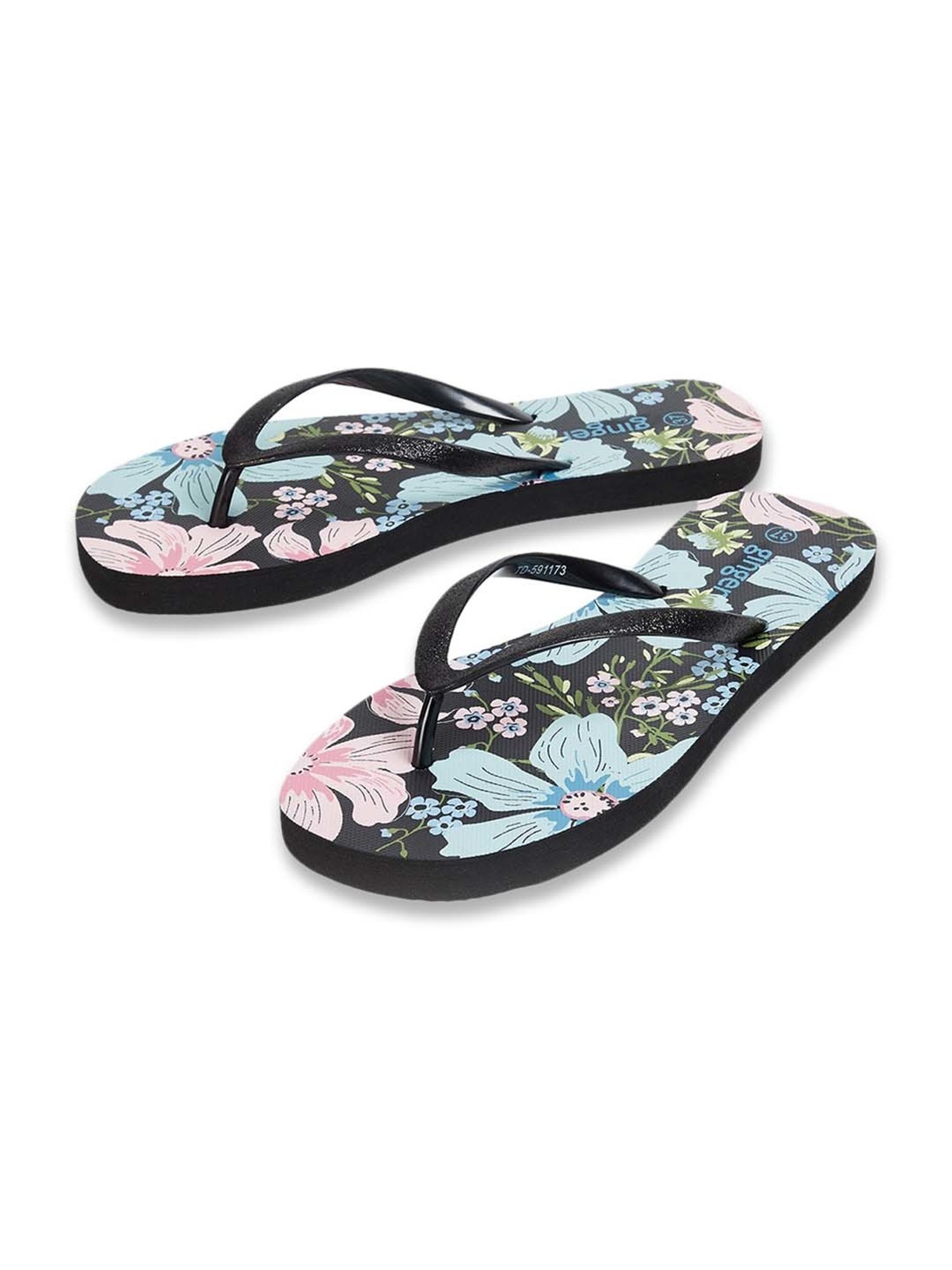 Ginger by Lifestyle Women's Black Flip Flops