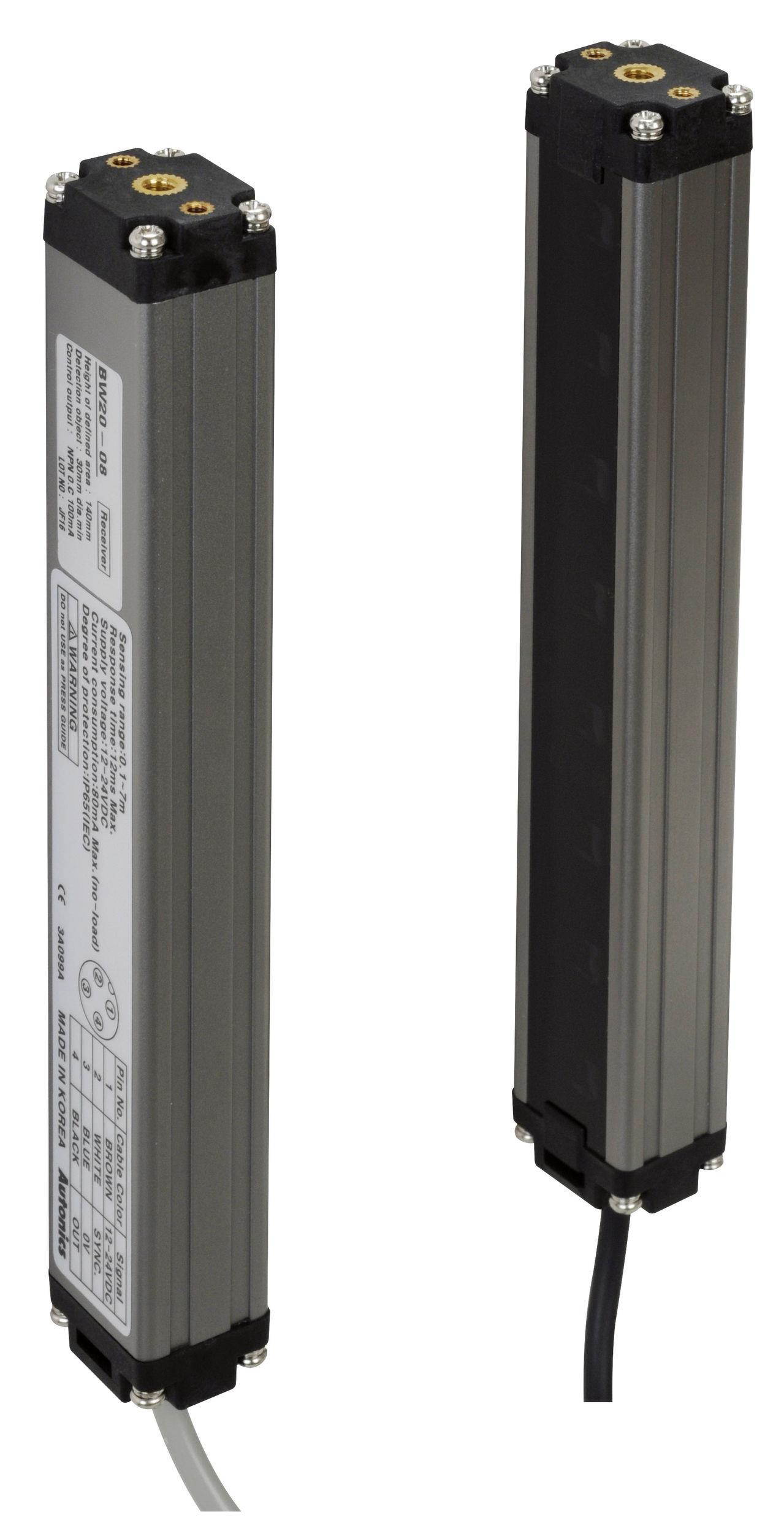 AUTONICS BW20-36 Sensor, Area, NPN open collector output. 36pcs & 20mm pitch optical axis , 700mm length, 12-24VDC