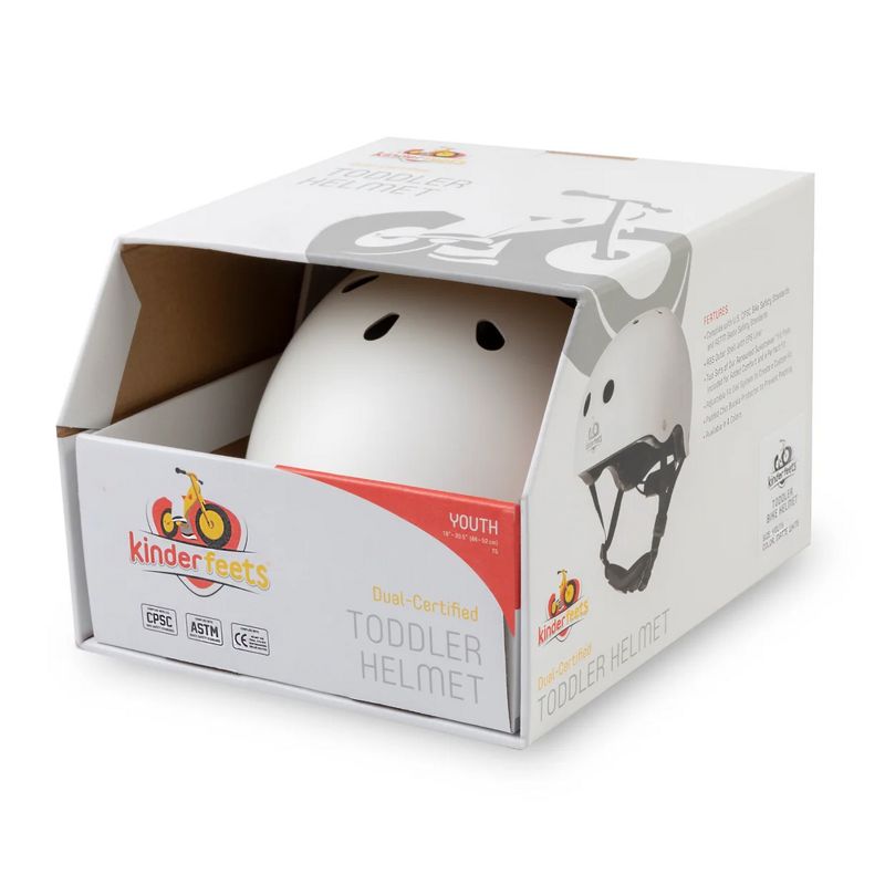 Kinderfeets White Adjustable Toddler and Kids Bike Helmet Bundle with Kinderfeets Rose Tiny Tot PLUS 2-in-1 Balance Trike Tricycle