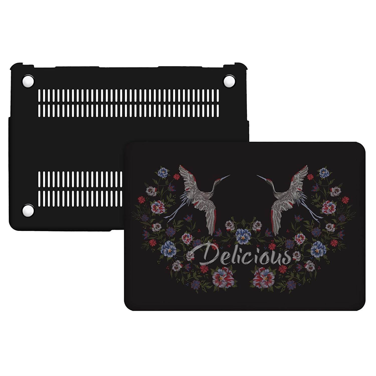 DWON MacBook Air 13 inch Case with Keyboard Cover and Dust Plug for Apple MacBook Air 13 inch Sleeve Model A1369 and A1466 - Double Crane