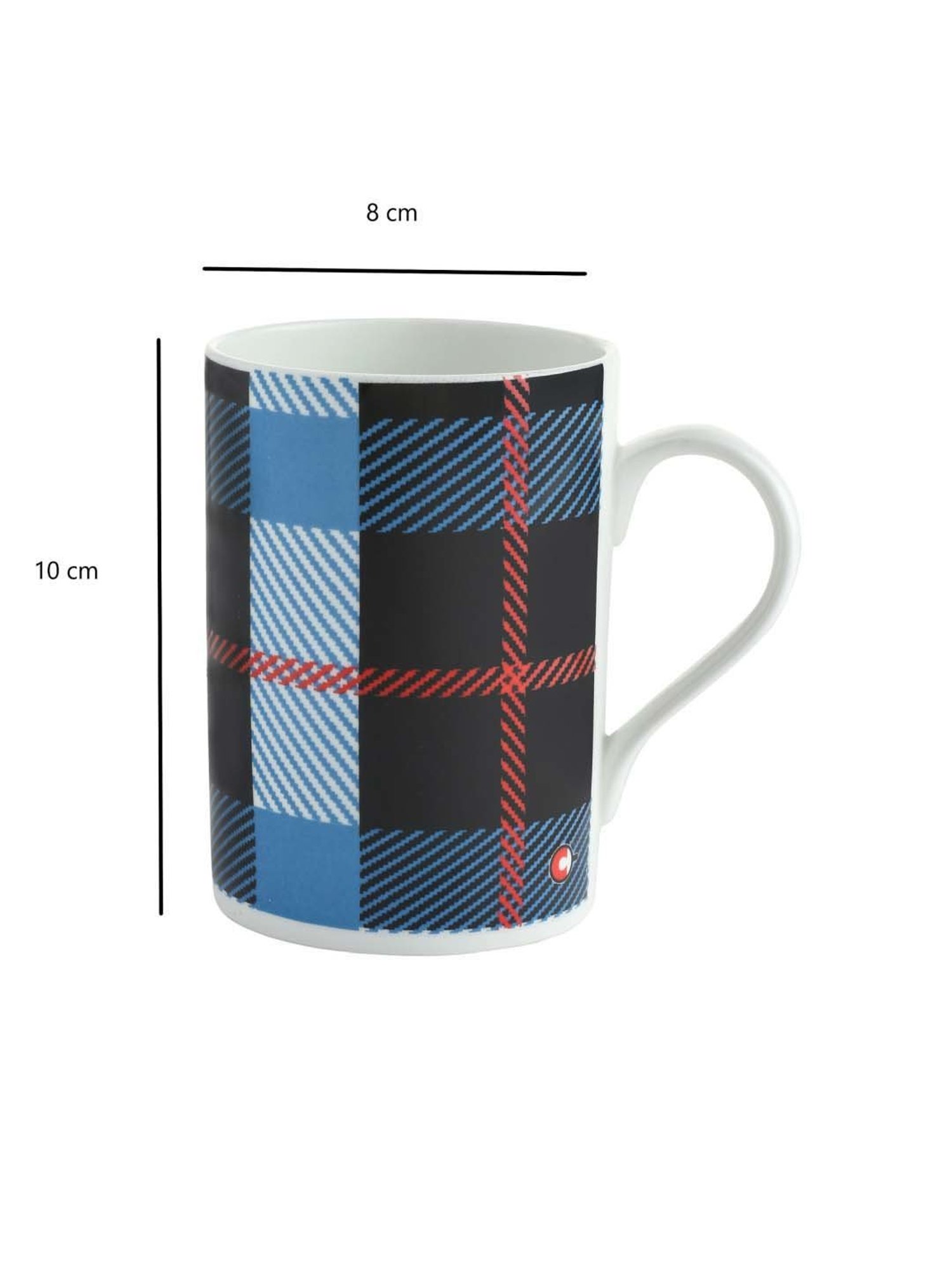 Clay Craft Multicolor Ceramic Milk Mugs (330 ml) - Set of 1