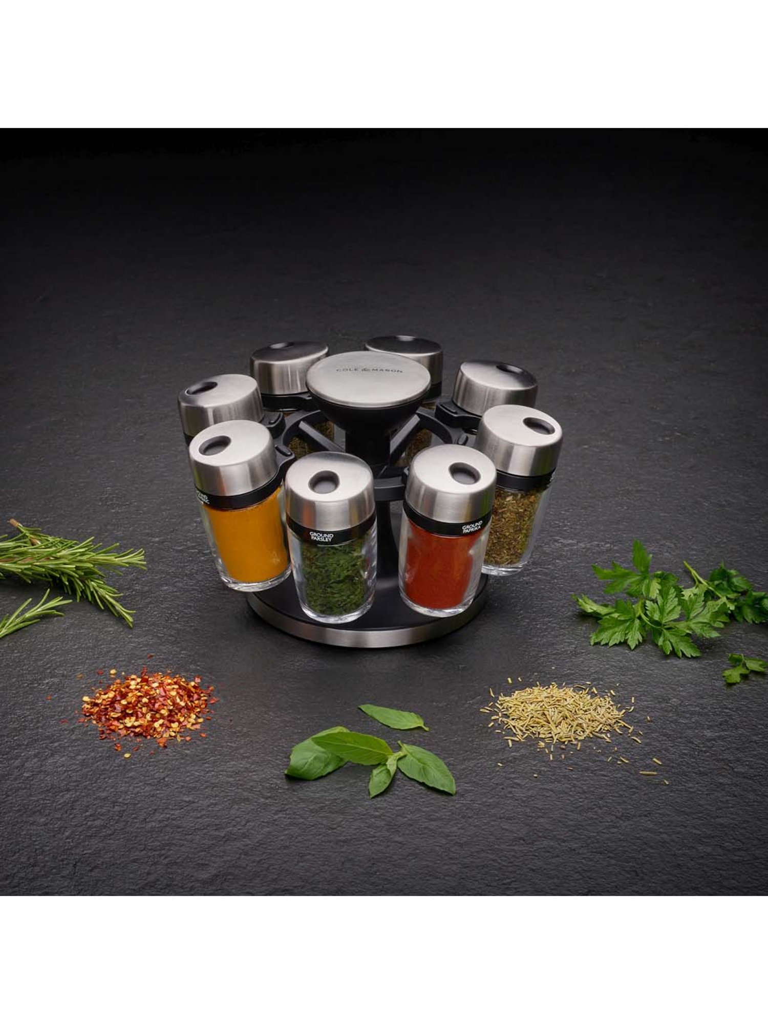 Cole & Mason Multicolor Glass 20.7 cm 7-In-1 Salt & Pepper Shaker