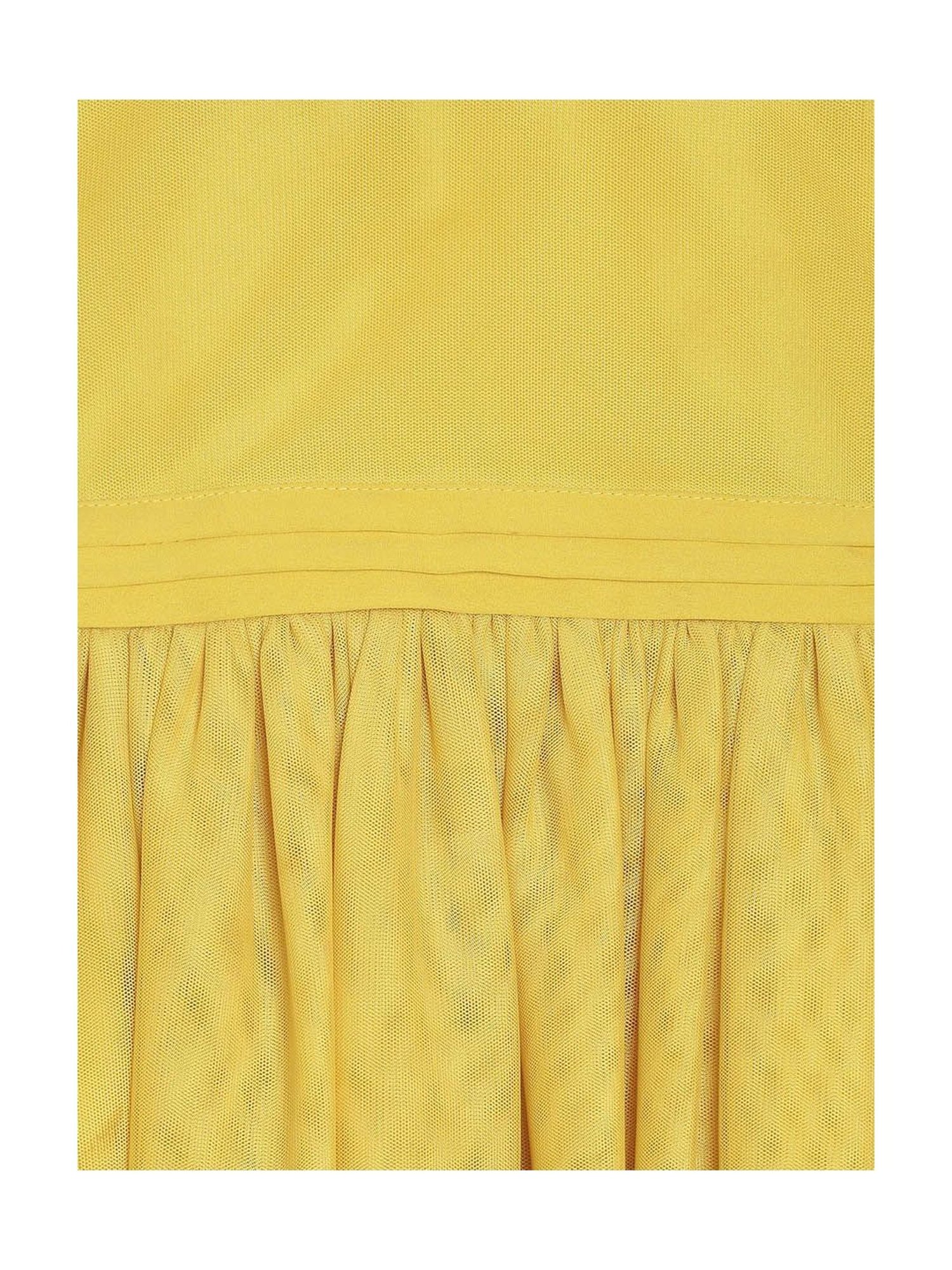 MINIKLUB Kids Yellow Embellished Full Sleeves Dress