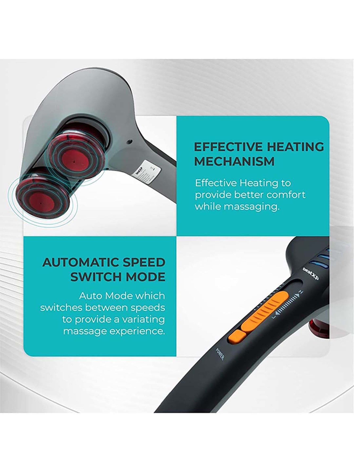 beatXP Thunder Elite Double Headed Hammer Massager (Jade Black)