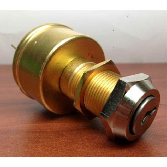 MARINE BRASS IGNITION STARTER SWITCH 4 TERMINALS 3 POSITIONS HEAVY DUTY OFF ON