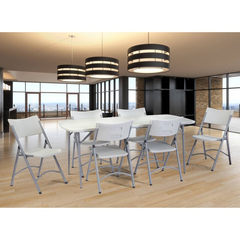 30"x72" Heavy Duty Fold In Half Table Speckled Gray - Hampton Collection