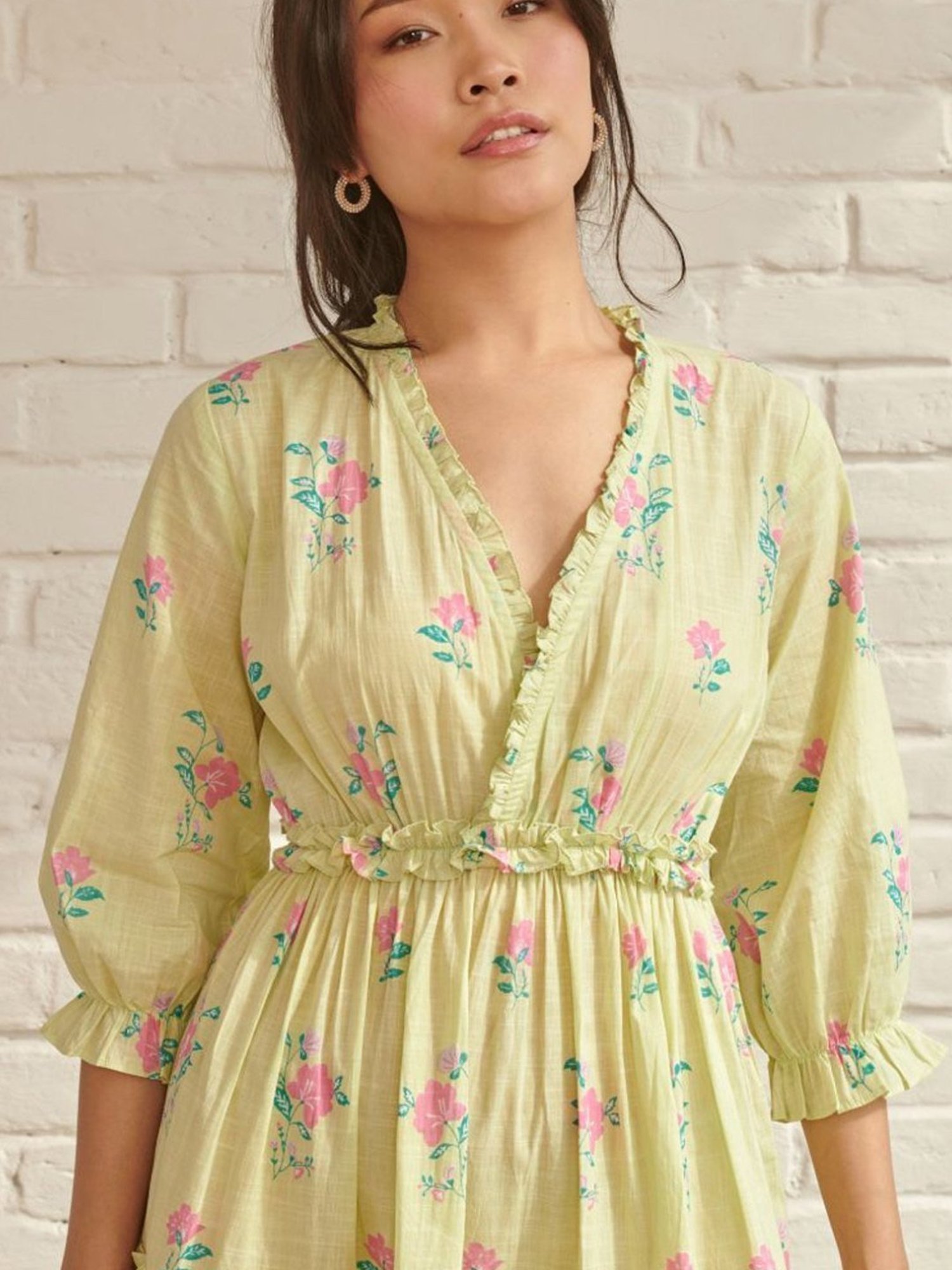 Prakriti Jaipur Green Dahlia Long Dress