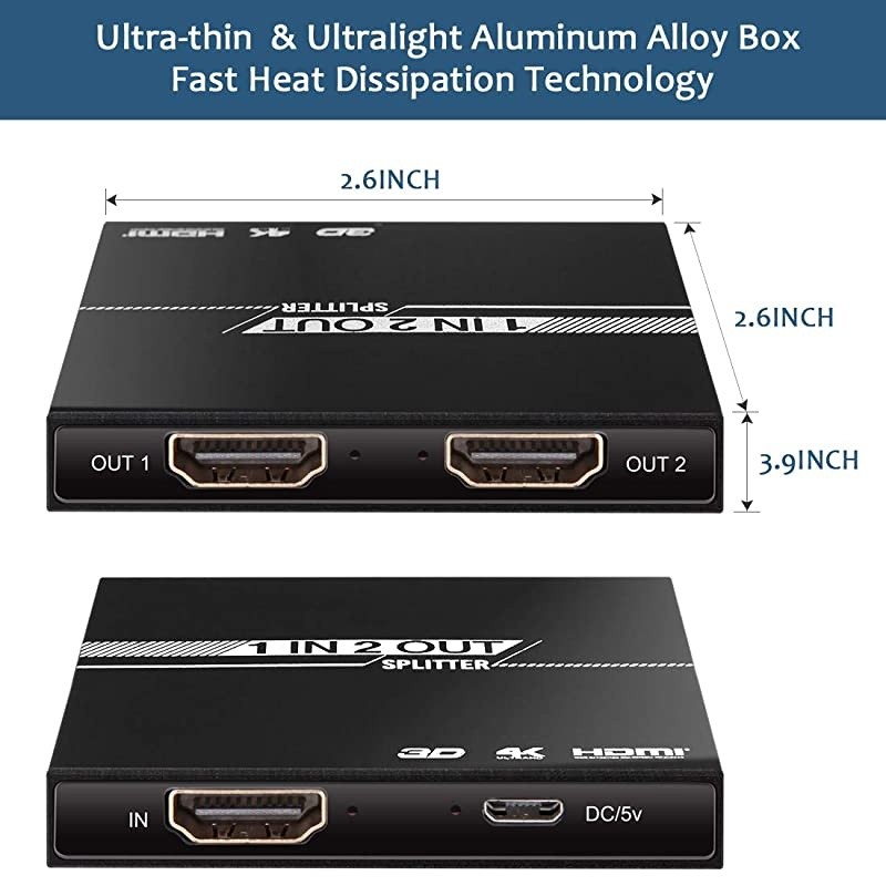 HDMI Repeater 4K,  Upgrade HDMI 2.0 Repeater Signal Booster, HDMI Amplifier HDMI Repeater 4K Mini HDMI Extender Repeater Support 4Kx2K, 3D, 1080P, Fast & Lossless Transmission