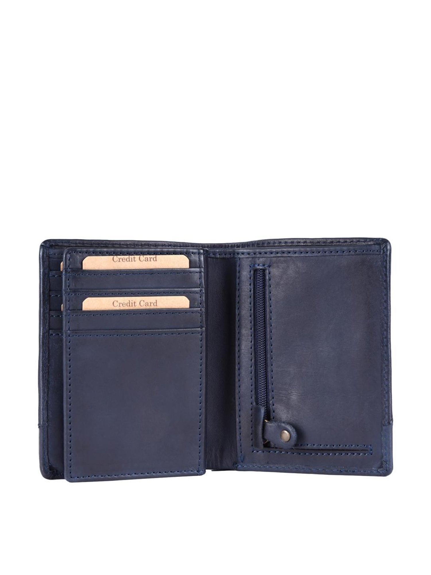 KOMPANERO Garrison Blue Printed Tri-Fold Wallet