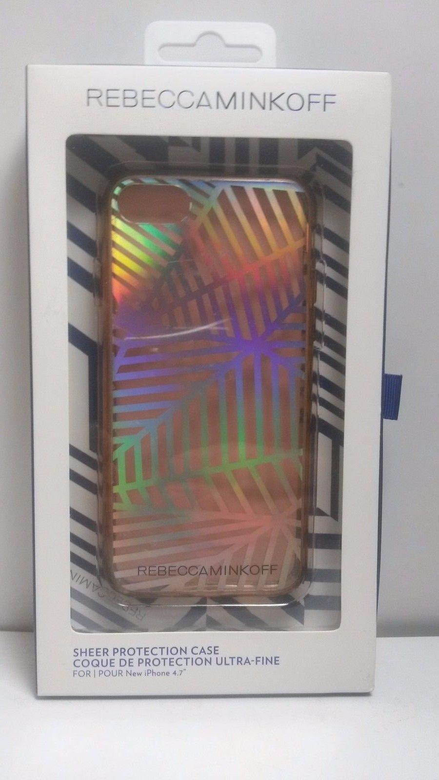 Rebecca Minkoff Sheer Case for Apple iPhone 8/7 - Geometric Wall Clear/Holographic Foil