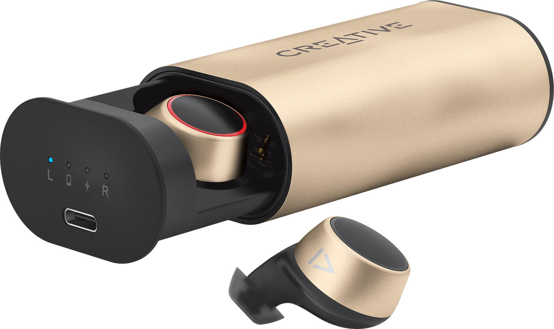 Creative Outlier TWS True Wireless Sweatproof Earbuds, Gold