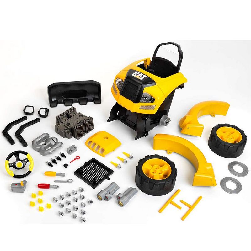 Theo Klein Authentic Caterpillar Premium Truck Engine Repair Interactive Toy Play Set with Mechanical Tools and Removable Components