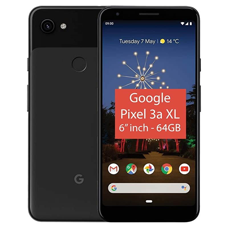 Pixel 3A XL (2019) G020B 64GB (6" inch, GSM, 4G/LTE, CDMA) Factory Unlocked Smartphone - International Version (Just Black)