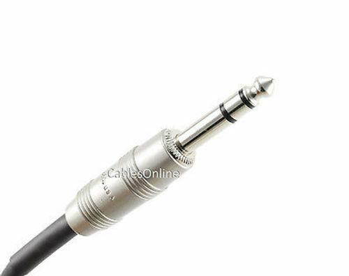 6ft Kirlin TRS 1/4" Male to Male 20AWG Noise Free Audio Cable