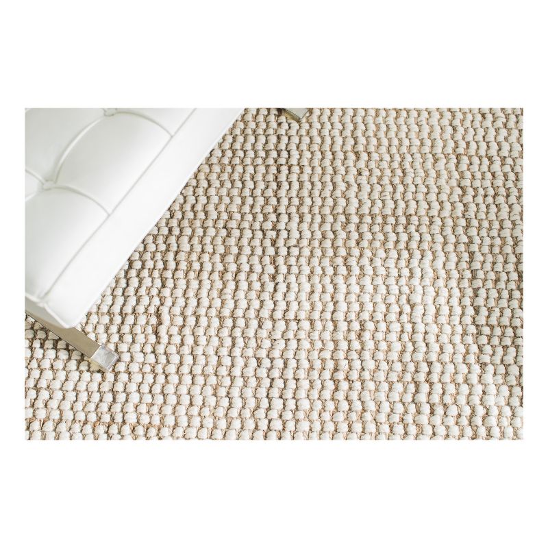 Beige Solid Woven Area Rug 8'X10' - Anji Mountain