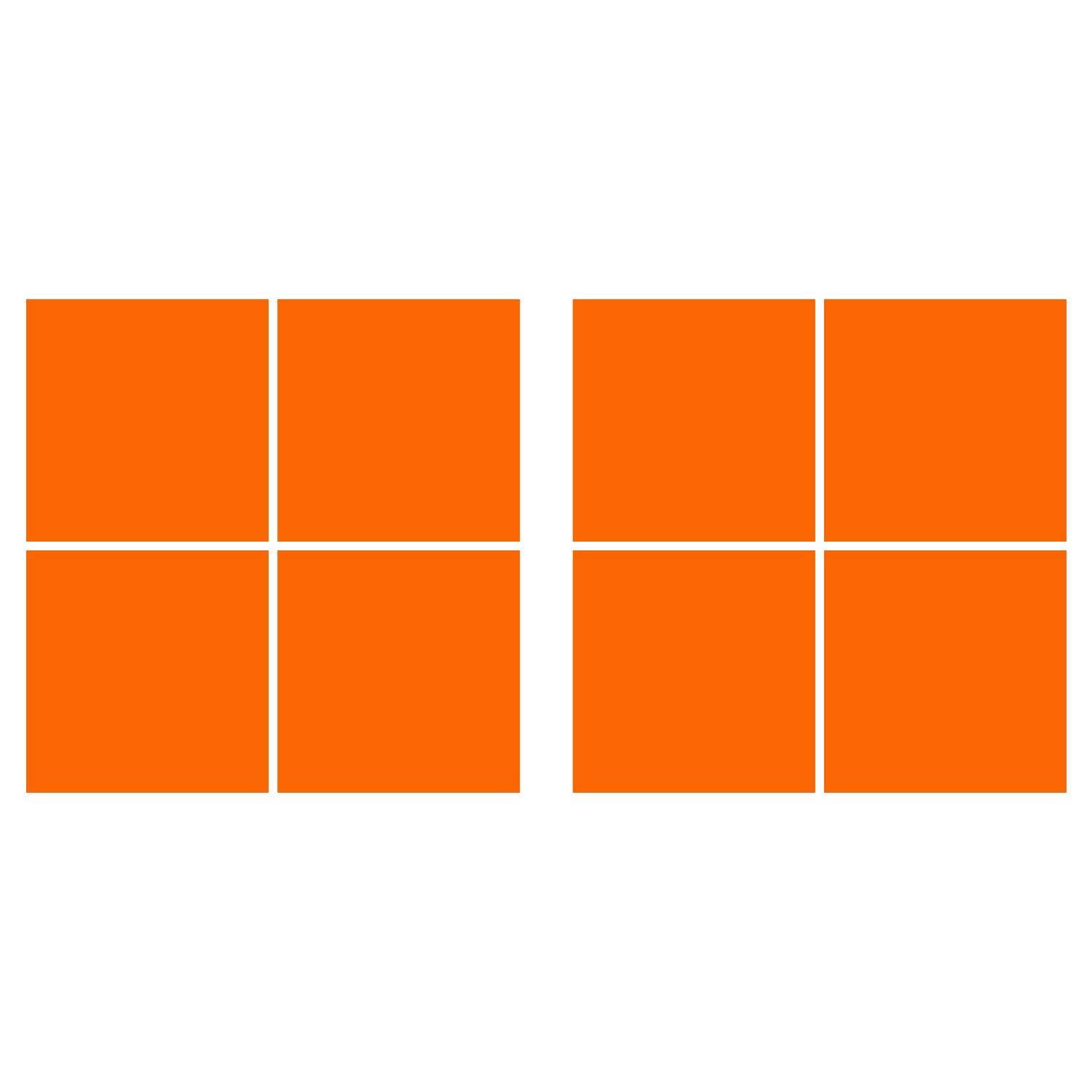 LiteMark 5.5 Inch Golden Yellow Square Decals - Pack of 8