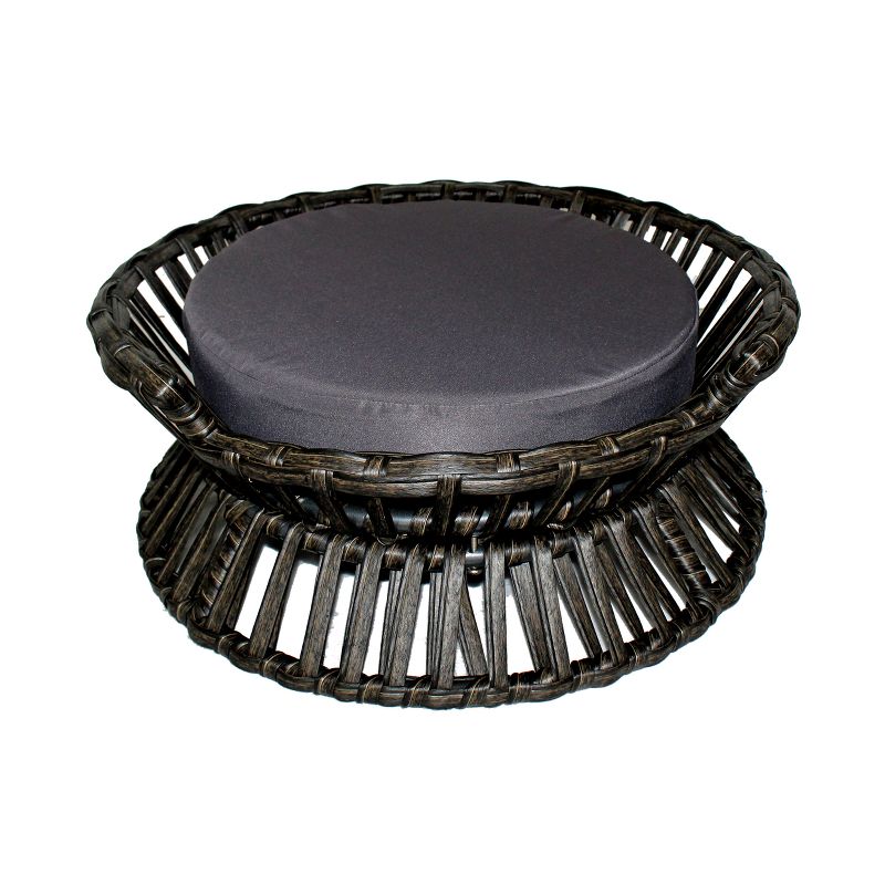 Iconic Beds for Dogs and Cats - Rattan Raised Arc Bed - Black