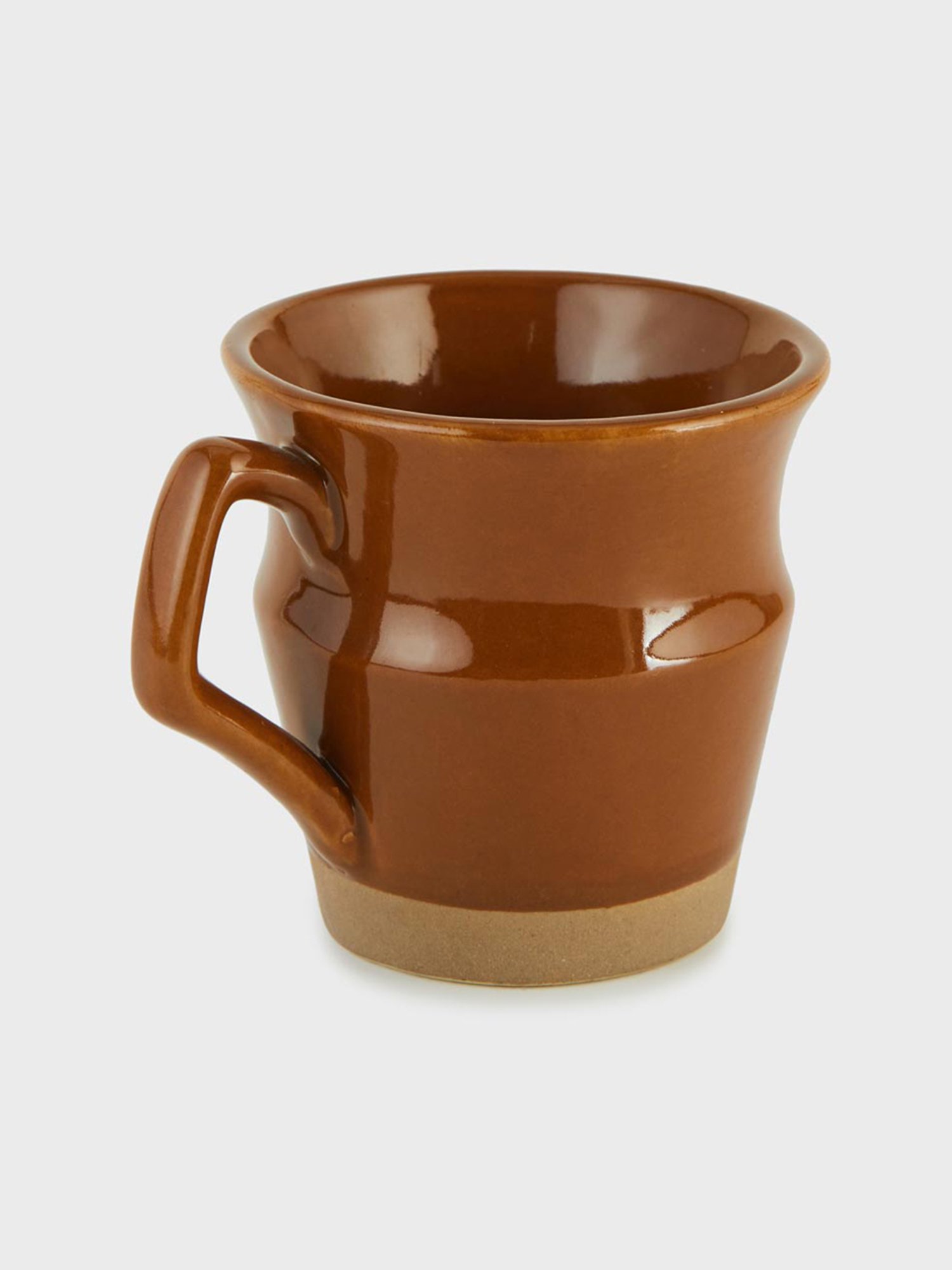 Fabindia Home Adhrit Solid Brown & Beige Ceramic Mug (180 ml)