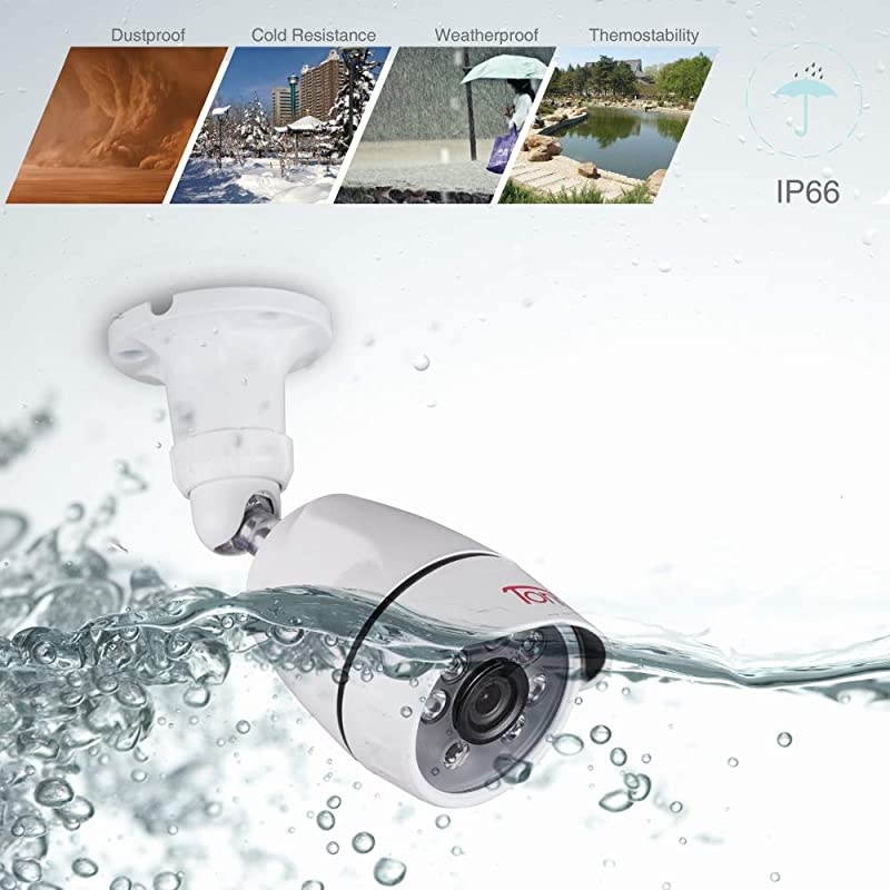 8CH Full HD 1080P Home Security Camera System Outdoor, 5-in-1 Surveillance Video DVR with 2TB HDD and 8PCS 2MP Outdoor Bullet Cameras,Free App and Email Alerts,Quick Remote Access