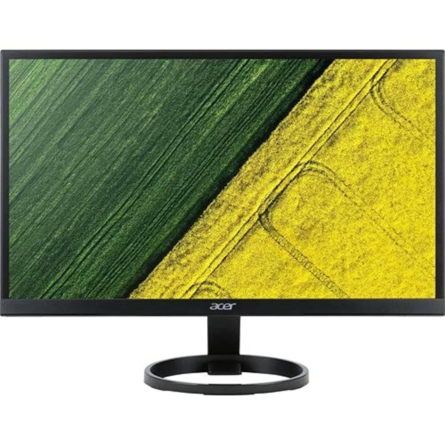 Acer R241Y 23.8" Full HD LED LCD Monitor - 16:9 - Black - In-plane Switching (IPS) Technology - 1920 x 1080 - 16.7 Million Colors - FreeSync - 250 Nit - 1 ms VRB - 75 Hz Refresh Rate - HDMI - VGA
