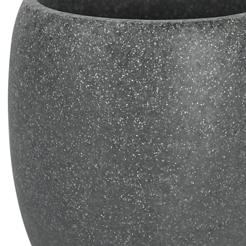 Charcoal Stone Wastebasket Gray - Allure Home Creations