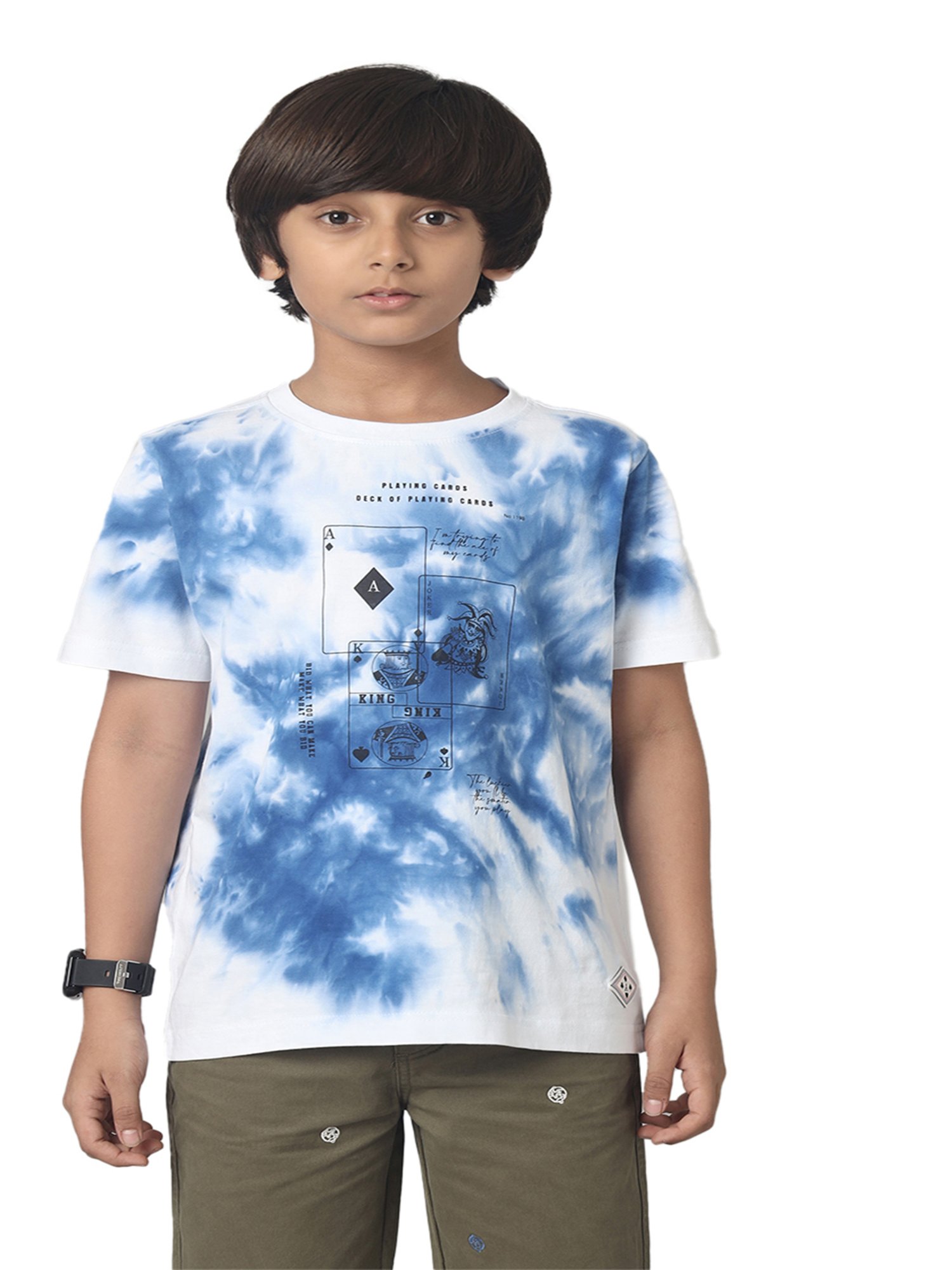 Under Fourteen Only Kids Blue Tie Dye T-Shirt