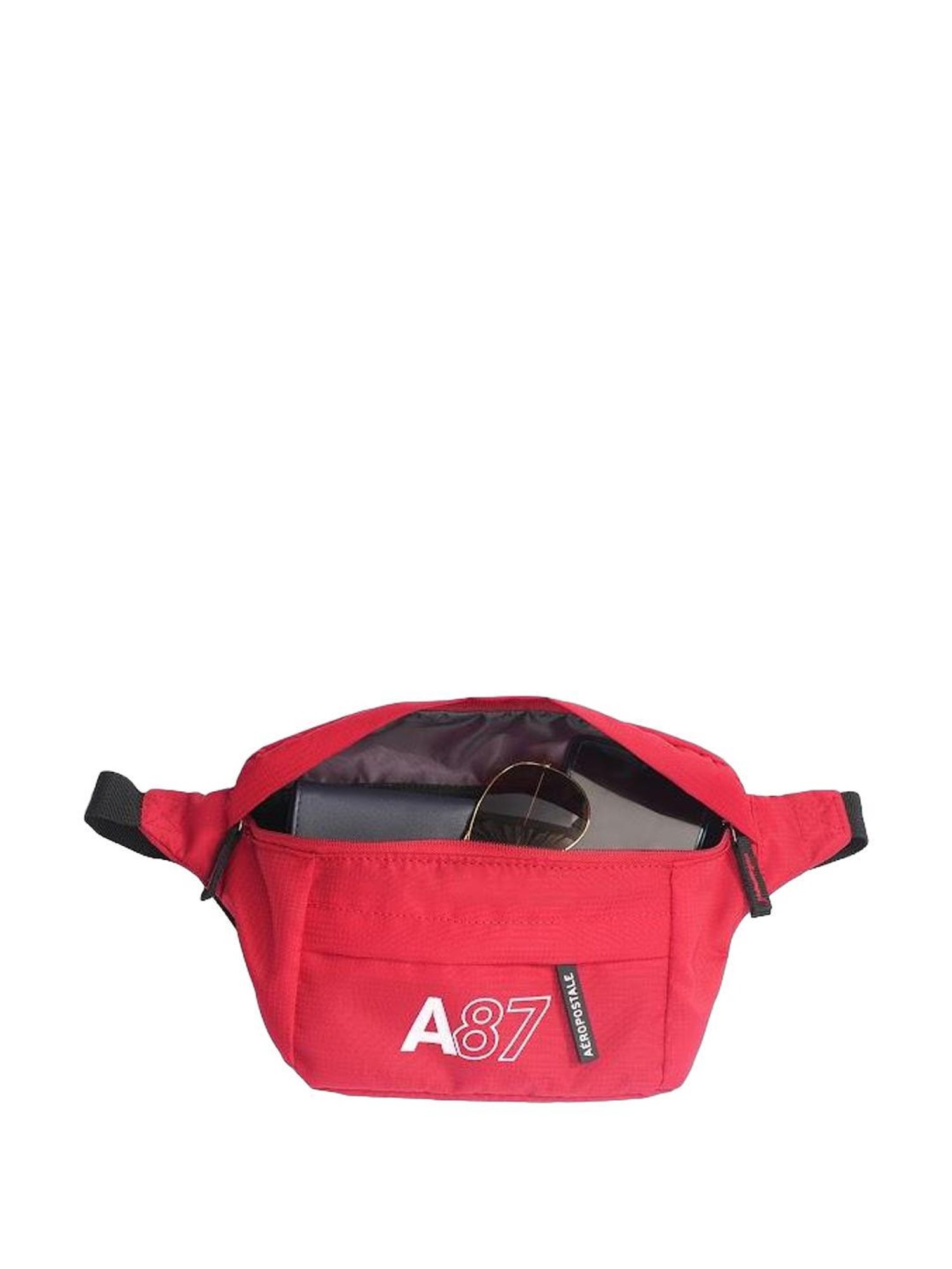 Aeropostale Oliver Red Polyester Printed Waist Pouch