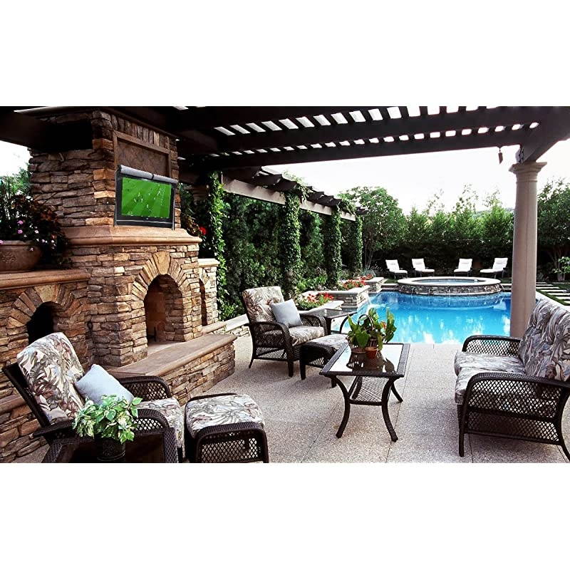 Outdoor 46"-48" TV Set Cover,Scratch Resistant Liner Protect LED Screen Best-Compatible with Standard Mounts and Stands (Tan) &hellip;