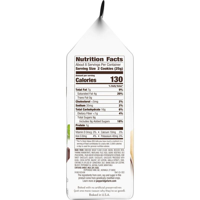 Pepperidge Farm Milano Mint Chocolate Cookies - 7oz