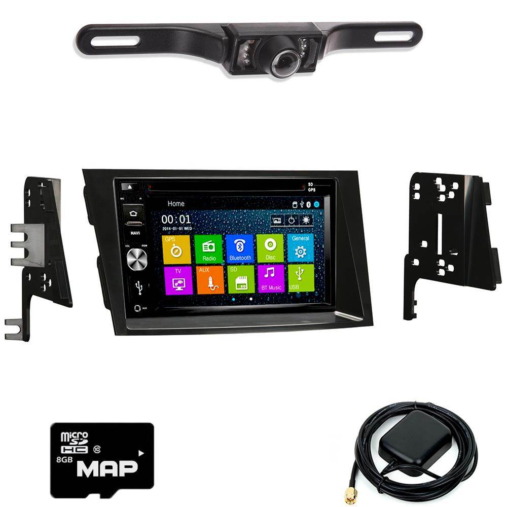 Otto Navi In Dash Navigation System DVD GPS Navigation Multimedia Radio and Dash Kit for Subaru Legacy 2010-2014 with Back up camera and extra