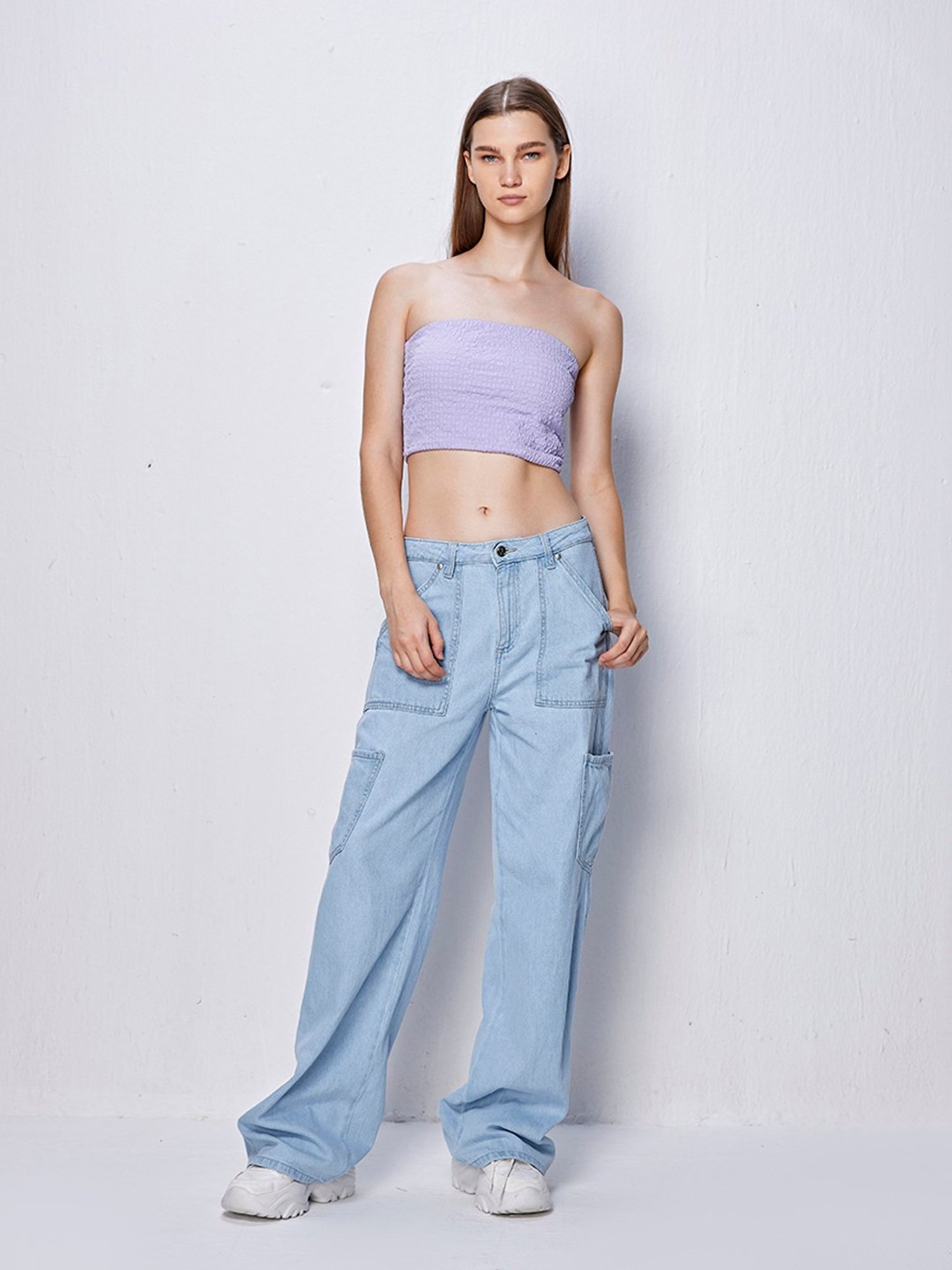 Cover Story Lavender Regular Fit Tube Top