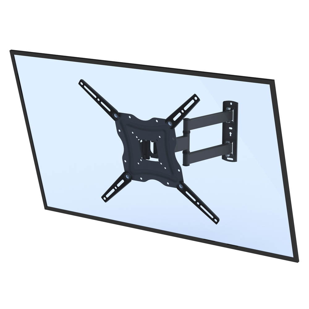 Full Motion TV Wall Mount Tilt 180&deg; Swivel For 26 32 36 39 40 42 46 50 52 55"