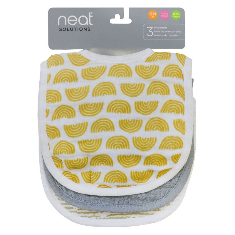 Neat Solutions Muslin Infant Bib Set - Neutral- 3pk